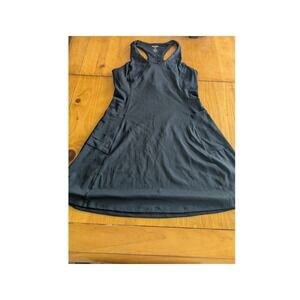 Marika Black Racerback Athletic Tennis Dress Pockets Size M